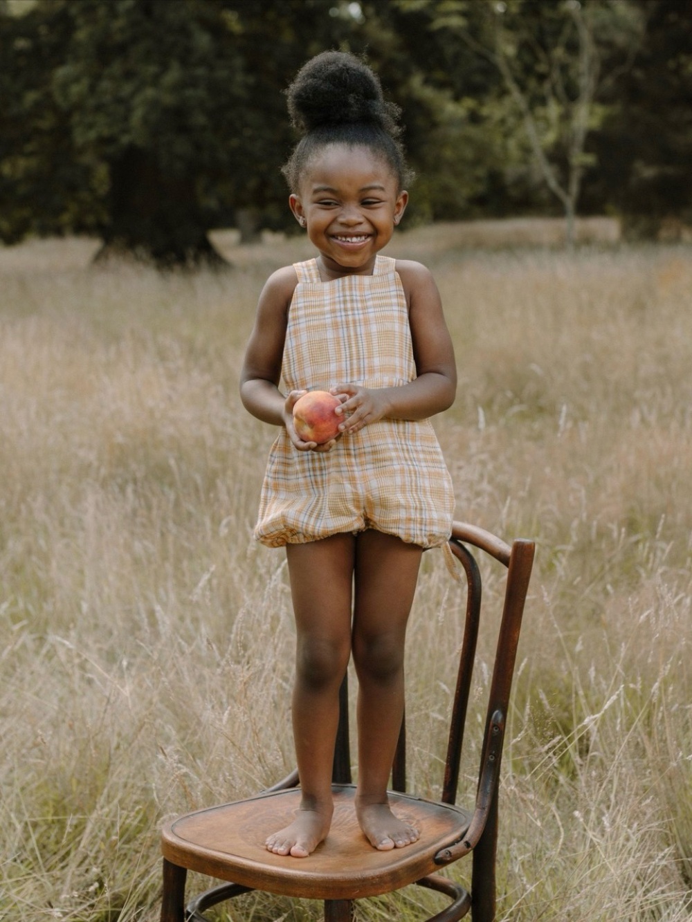 Nellie Quats Jump Rope Romper Hay Plaid